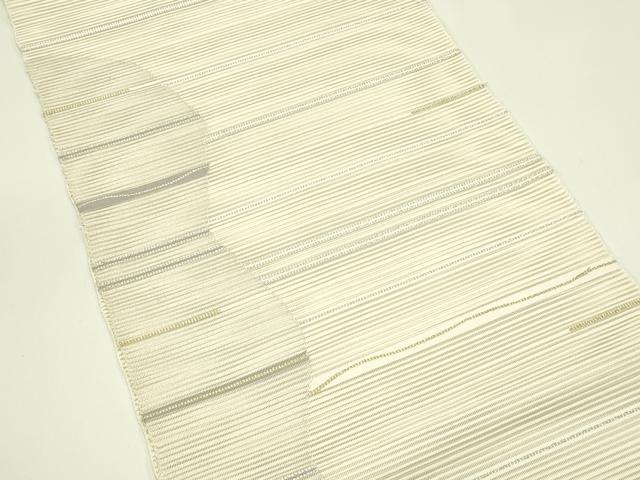 平和屋着物＊夏物　八寸名古屋帯　絽綴れ　霞文　金銀糸　正絹　逸品　CABI5525rv