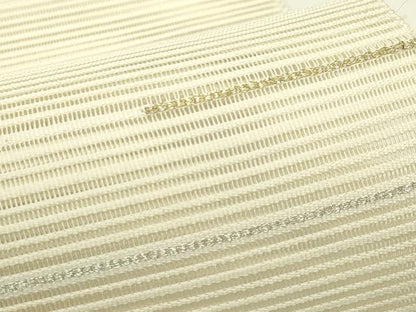 平和屋着物＊夏物　八寸名古屋帯　絽綴れ　霞文　金銀糸　正絹　逸品　CABI5525rv