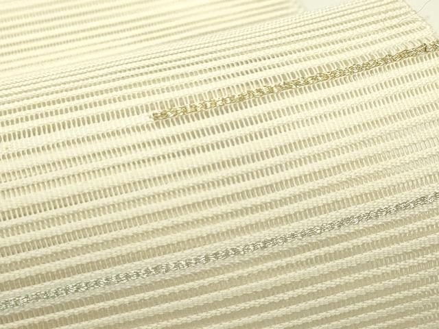 平和屋着物＊夏物　八寸名古屋帯　絽綴れ　霞文　金銀糸　正絹　逸品　CABI5525rv