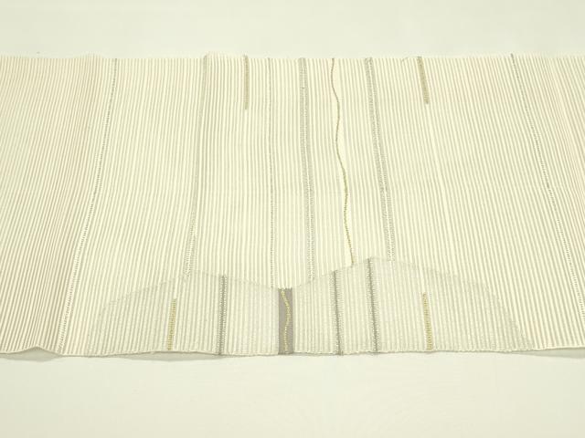 平和屋着物＊夏物　八寸名古屋帯　絽綴れ　霞文　金銀糸　正絹　逸品　CABI5525rv