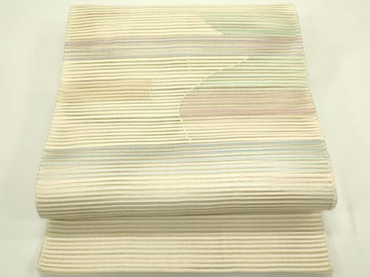 平和屋着物＊夏物　八寸名古屋帯　絽綴れ　幾何学文様　正絹　逸品　CABI5530rv