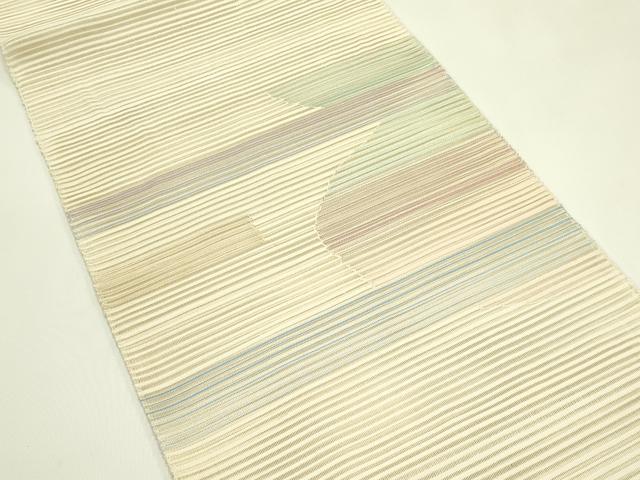 平和屋着物＊夏物　八寸名古屋帯　絽綴れ　幾何学文様　正絹　逸品　CABI5530rv