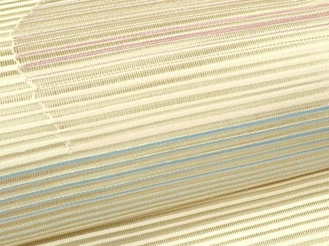 平和屋着物＊夏物　八寸名古屋帯　絽綴れ　幾何学文様　正絹　逸品　CABI5530rv