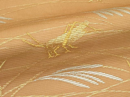 平和屋着物＊夏物　六通柄袋帯　鈴虫　コオロギ　金銀糸　正絹　逸品　CABI5538rv