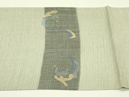 平和屋着物＊夏物　太鼓柄袋帯　立波文　金銀糸　正絹　逸品　未使用　CABI5543rv