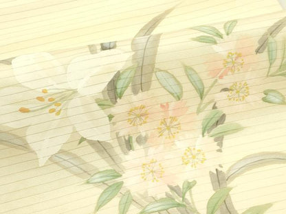 平和屋着物＊夏物　絽塩瀬　九寸名古屋帯　手描き　草花文　正絹　逸品　CABI5549rv