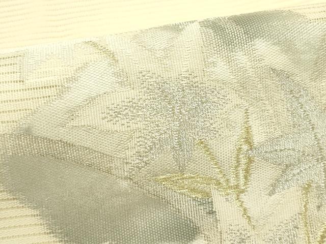 平和屋着物＊夏物　九寸名古屋帯　雲取り草花文　金銀糸　正絹　逸品　CABI5553rv