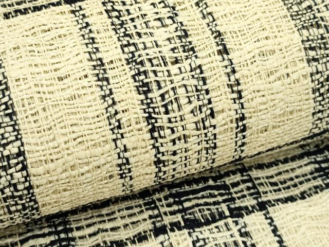 平和屋着物＊夏物　八寸名古屋帯　格子柄　正絹　逸品　CABI5561rv