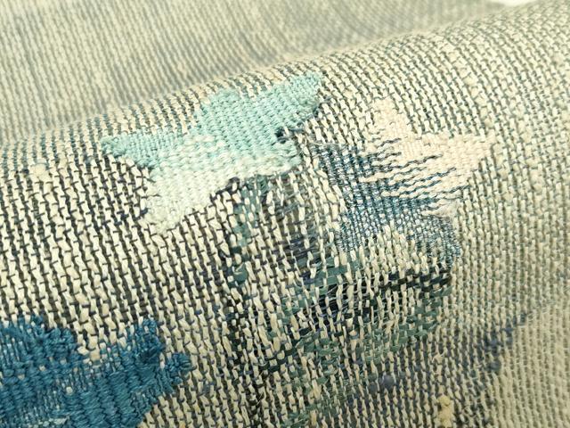 平和屋着物＊夏物　八寸名古屋帯　草花文　正絹　逸品　CABI5562rv