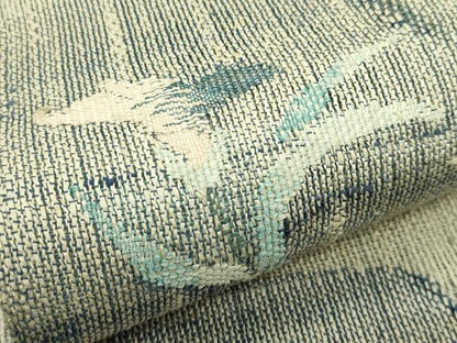 平和屋着物＊夏物　八寸名古屋帯　草花文　正絹　逸品　CABI5562rv