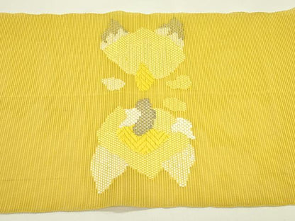 平和屋着物＊夏物　八寸名古屋帯　絽綴れ　抽象文　銀糸　正絹　逸品　CABI5564rv