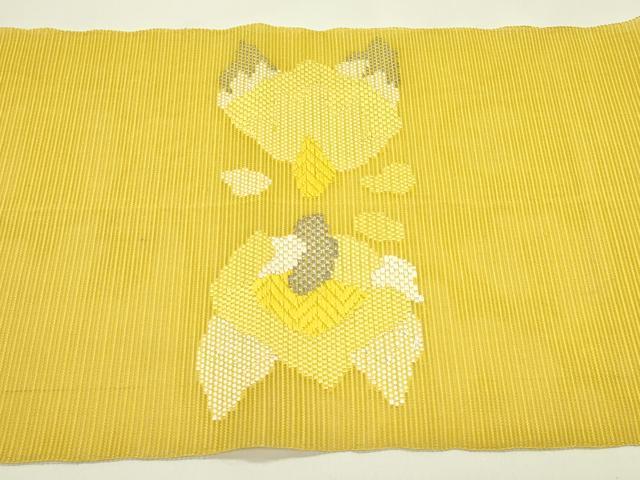 平和屋着物＊夏物　八寸名古屋帯　絽綴れ　抽象文　銀糸　正絹　逸品　CABI5564rv