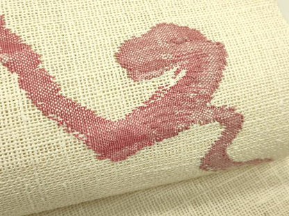 平和屋着物＊夏物　八寸名古屋帯　渦巻文　正絹　逸品　CABI5566rv