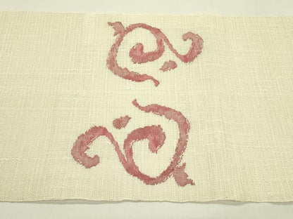 平和屋着物＊夏物　八寸名古屋帯　渦巻文　正絹　逸品　CABI5566rv