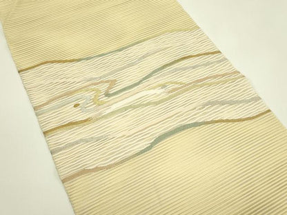 平和屋着物＊夏物　八寸名古屋帯　絽綴れ　霞文　金銀糸　正絹　逸品　CABI5570rv
