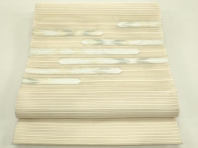 平和屋着物＊夏物　八寸名古屋帯　絽綴れ　横段文　金銀糸　正絹　逸品　CABI5571rv
