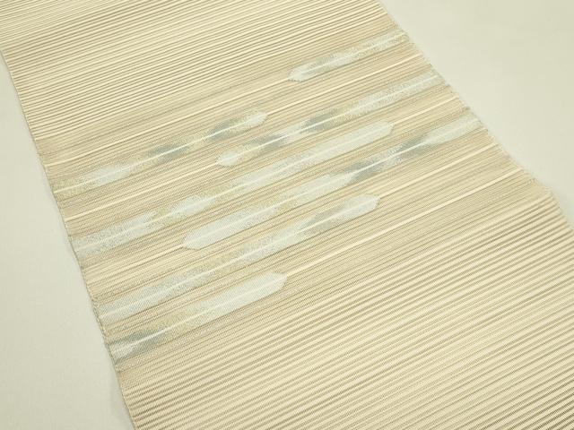 平和屋着物＊夏物　八寸名古屋帯　絽綴れ　横段文　金銀糸　正絹　逸品　CABI5571rv