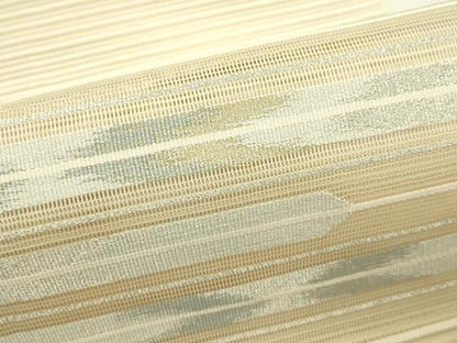 平和屋着物＊夏物　八寸名古屋帯　絽綴れ　横段文　金銀糸　正絹　逸品　CABI5571rv