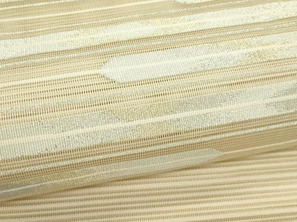 平和屋着物＊夏物　八寸名古屋帯　絽綴れ　横段文　金銀糸　正絹　逸品　CABI5571rv