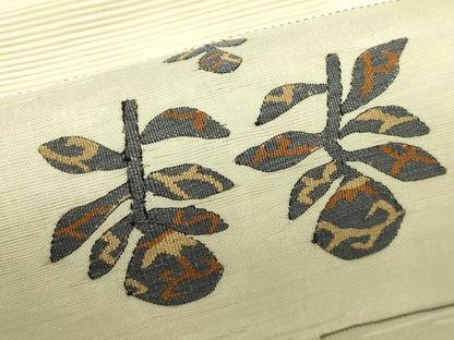 平和屋着物＊夏物　八寸名古屋帯　絽綴れ　草花文　正絹　逸品　CABI5572rv