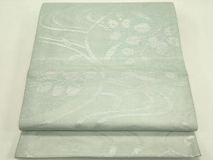 平和屋着物＊夏物　六通柄袋帯　流水萩文　銀糸　正絹　逸品　CABI5584rv