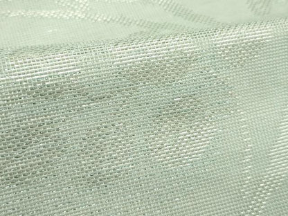 平和屋着物＊夏物　六通柄袋帯　流水萩文　銀糸　正絹　逸品　CABI5584rv