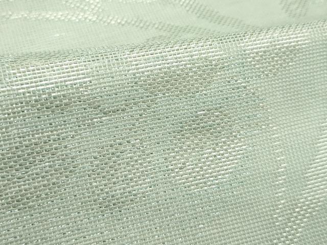 平和屋着物＊夏物　六通柄袋帯　流水萩文　銀糸　正絹　逸品　CABI5584rv