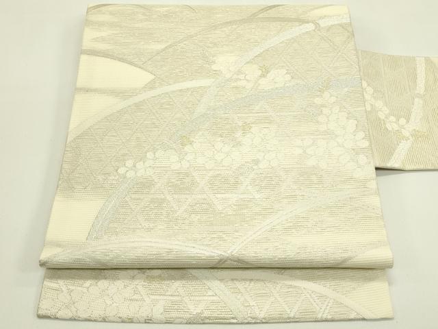 平和屋着物＊夏物　九寸名古屋帯　籬萩文　金銀糸　正絹　逸品　未使用　CABI5587rv