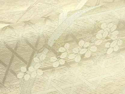 平和屋着物＊夏物　九寸名古屋帯　籬萩文　金銀糸　正絹　逸品　未使用　CABI5587rv