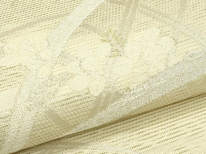 平和屋着物＊夏物　九寸名古屋帯　籬萩文　金銀糸　正絹　逸品　未使用　CABI5587rv