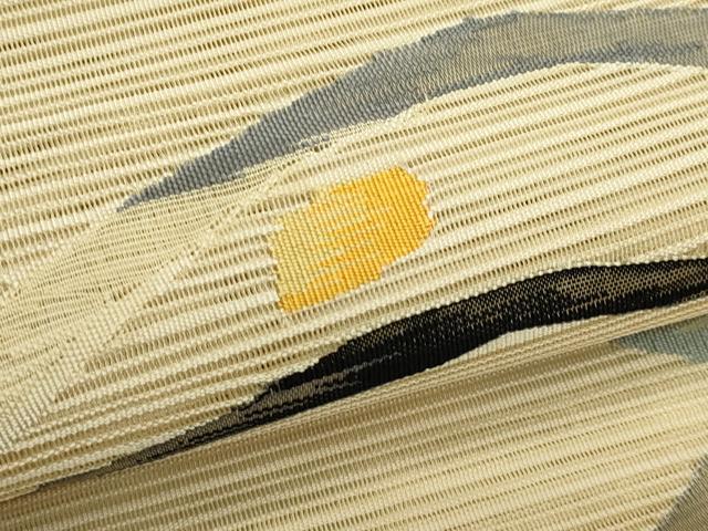 平和屋着物＊夏物　八寸名古屋帯　絽綴れ　抽象文　正絹　逸品　CABI5593rv