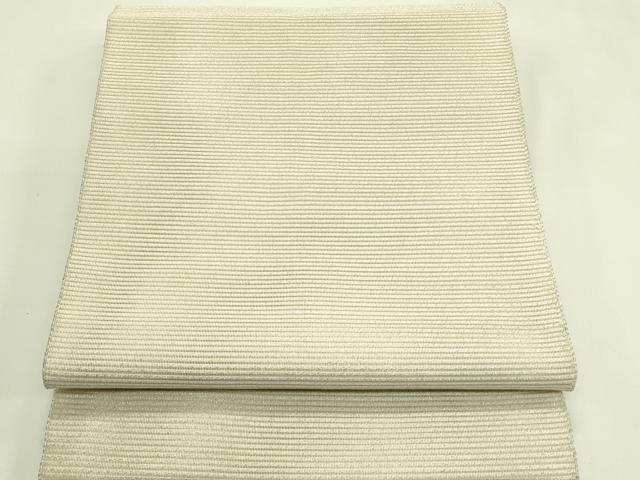 平和屋着物＊夏物　八寸名古屋帯　絽綴れ　銀通し地　正絹　逸品　CABI5594rv