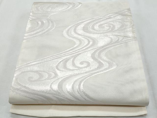 平和屋着物＊夏物　六通柄袋帯　流水文　銀糸　正絹　逸品　CABI5603fb