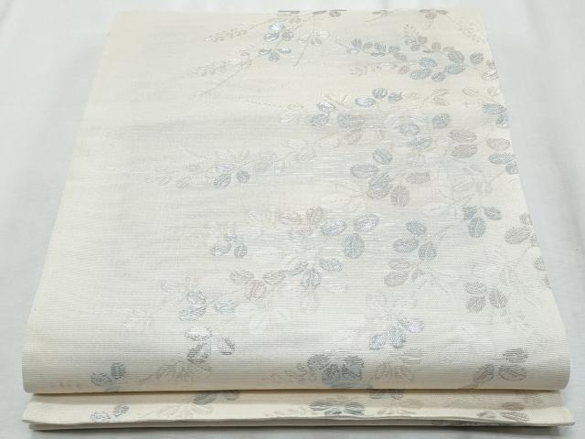 平和屋着物＊夏物　六通柄袋帯　萩　銀糸　正絹　逸品　CABI5608fb