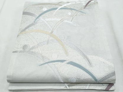 平和屋着物＊夏物　六通柄袋帯　露芝文　金銀糸　正絹　逸品　CABI5609fb