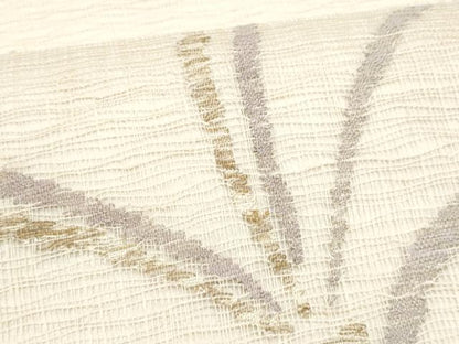 平和屋着物＊夏物　太鼓柄袋帯　すくい織　芒　金銀糸　正絹　逸品　CABI5612fb