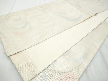 平和屋着物＊夏物　太鼓柄袋帯　桔梗　金銀糸　正絹　逸品　CABI5613fb