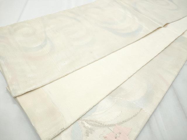 平和屋着物＊夏物　太鼓柄袋帯　桔梗　金銀糸　正絹　逸品　CABI5613fb