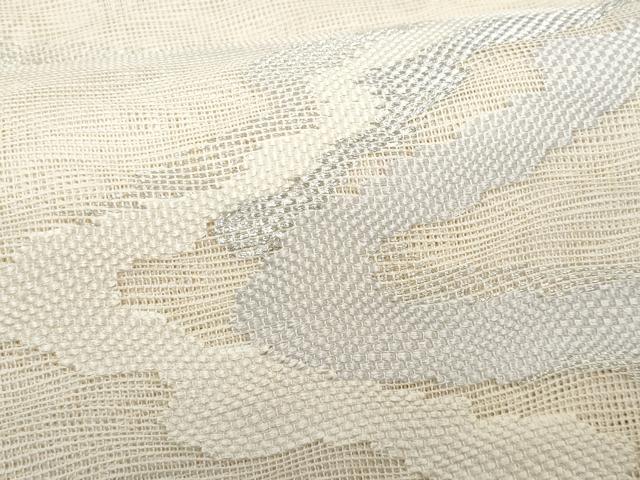 平和屋着物＊夏物　六通柄袋帯　流線文　銀糸　正絹　逸品　CABI5614fb