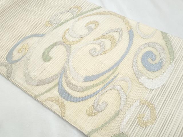 平和屋着物＊夏物　太鼓柄袋帯　絽綴れ　立波文　金銀糸　正絹　逸品　CABI5620fb