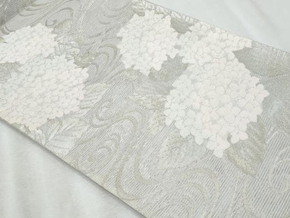 平和屋着物＊夏物　六通柄袋帯　紫陽花　銀糸　正絹　逸品　CABI5623fb