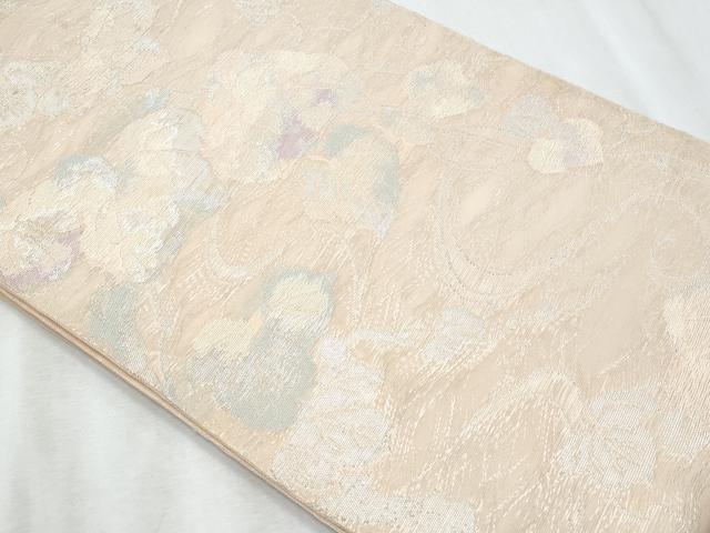 平和屋着物＊夏物　六通柄袋帯　蔦の葉唐草文　銀糸　正絹　逸品　CABI5624fb