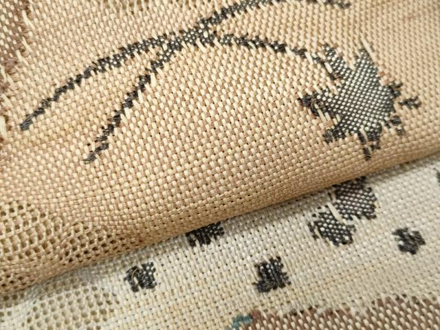 平和屋着物＊夏物　八寸名古屋帯　道長花文　正絹　逸品　CABI5626fb