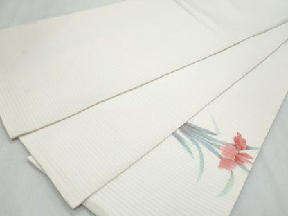平和屋着物＊夏物　塩瀬　太鼓柄袋帯　ろうけつ染　杜若　正絹　逸品　CABI5631fb