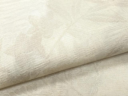 平和屋着物＊夏物　六通柄袋帯　舟　秋草文　銀糸　正絹　逸品　CABI5633fb