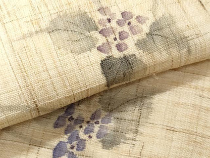 平和屋着物＊夏物　九寸名古屋帯　作家物　紫陽花　麻　逸品　CABI5635fb