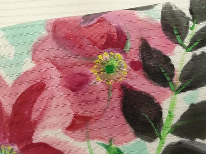 平和屋着物＊夏物　塩瀬　九寸名古屋帯　作家物　手描き　枝花文　正絹　逸品　CABI5639fb