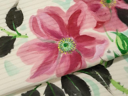 平和屋着物＊夏物　塩瀬　九寸名古屋帯　作家物　手描き　枝花文　正絹　逸品　CABI5639fb