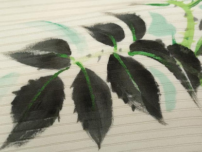 平和屋着物＊夏物　塩瀬　九寸名古屋帯　作家物　手描き　枝花文　正絹　逸品　CABI5639fb