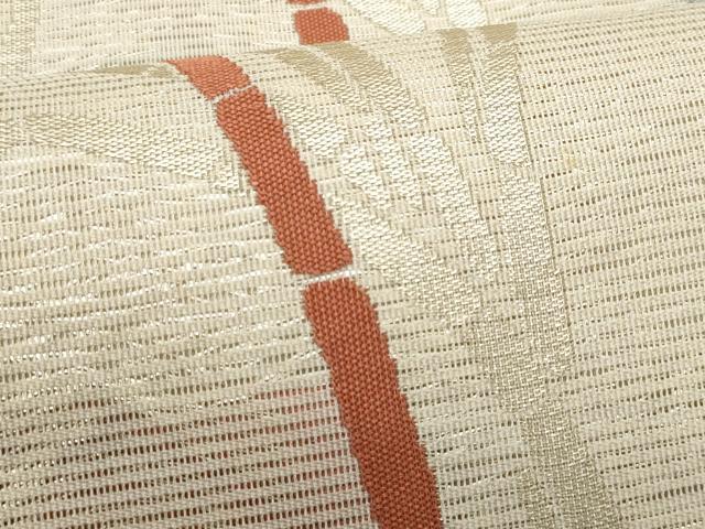 平和屋着物＊夏物　六通柄袋帯　草木文　金糸　正絹　逸品　CABI5643fb